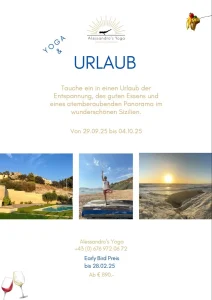 Yoga Urlaub - Retreat - Italien - Sizilien